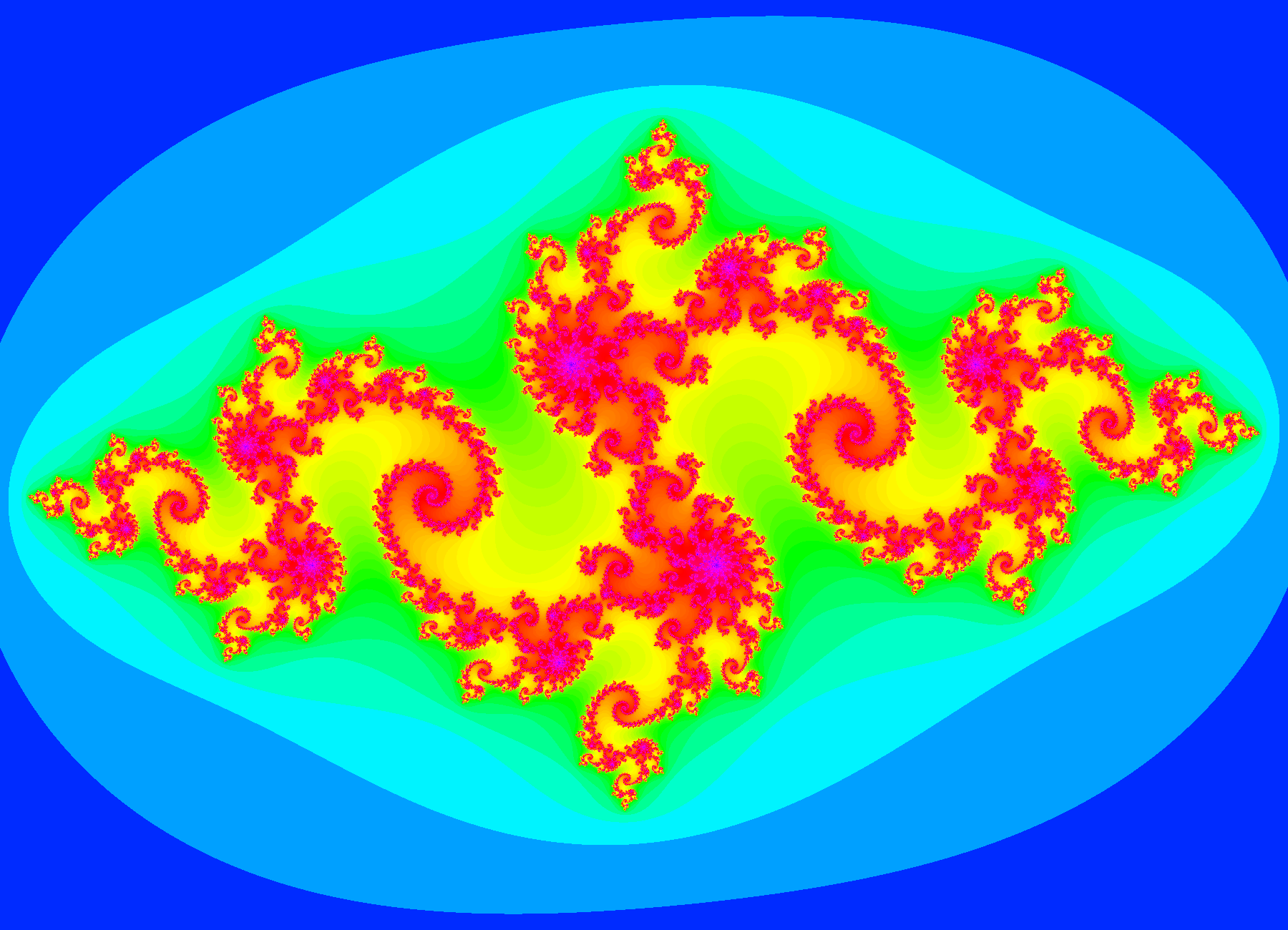 Image of a Julia Set fractal for the Mandelbrot set